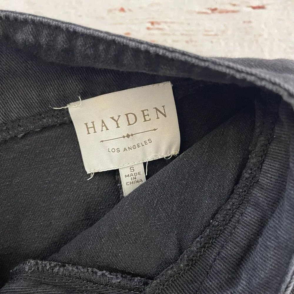 Hayden Los Angeles Jean Denim Skirt Size Small Women's Distress Black‎